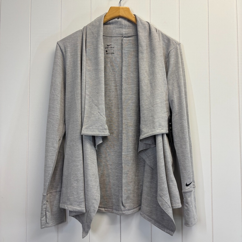 Nike Dri-Fit Athleisure Yoga Cardigan Women Size S Minimalist Outdoors Comfy